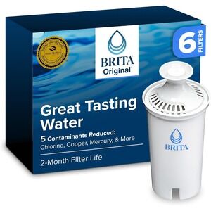 Brita Original Replacement Water Filters 6 Count White OB03 Genuine 2-Month Life
